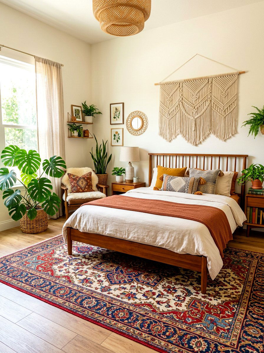 Boho Midcentury Bedroom - 30 midcentury bedroom ideas