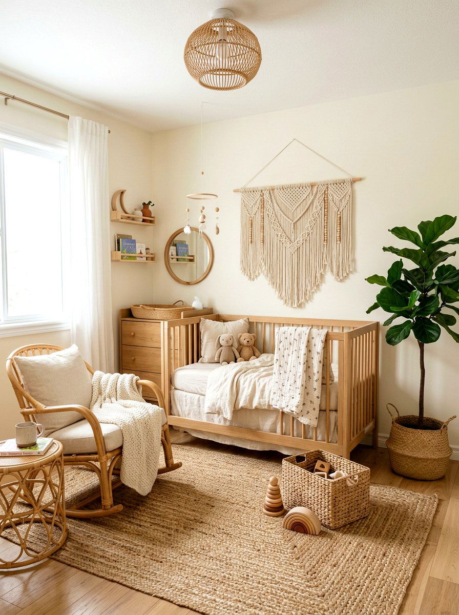 Boho Neutral Nursery - 30 neutral nursery ideas
