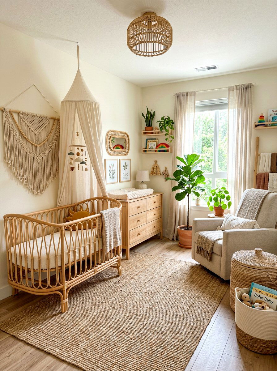Boho Nursery - 30 boutique nursery decor ideas