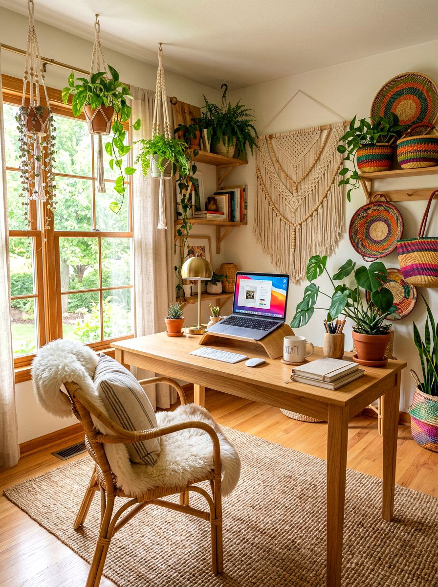 Boho Office Decor - 30 home office ideas