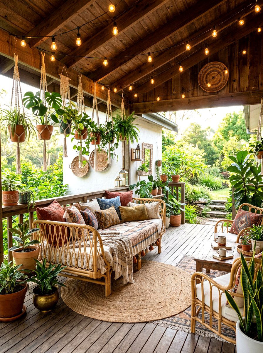 Boho Outdoor Porch Decor - 30 porch lounge ideas