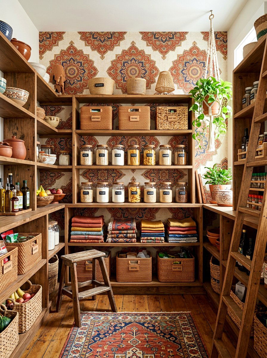 Boho Pantry Wallpaper - 30 pantry wallpaper ideas