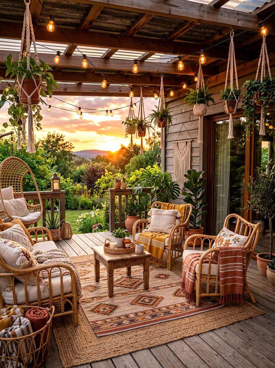 Boho Patio Furniture - 30 intimate hosting ideas