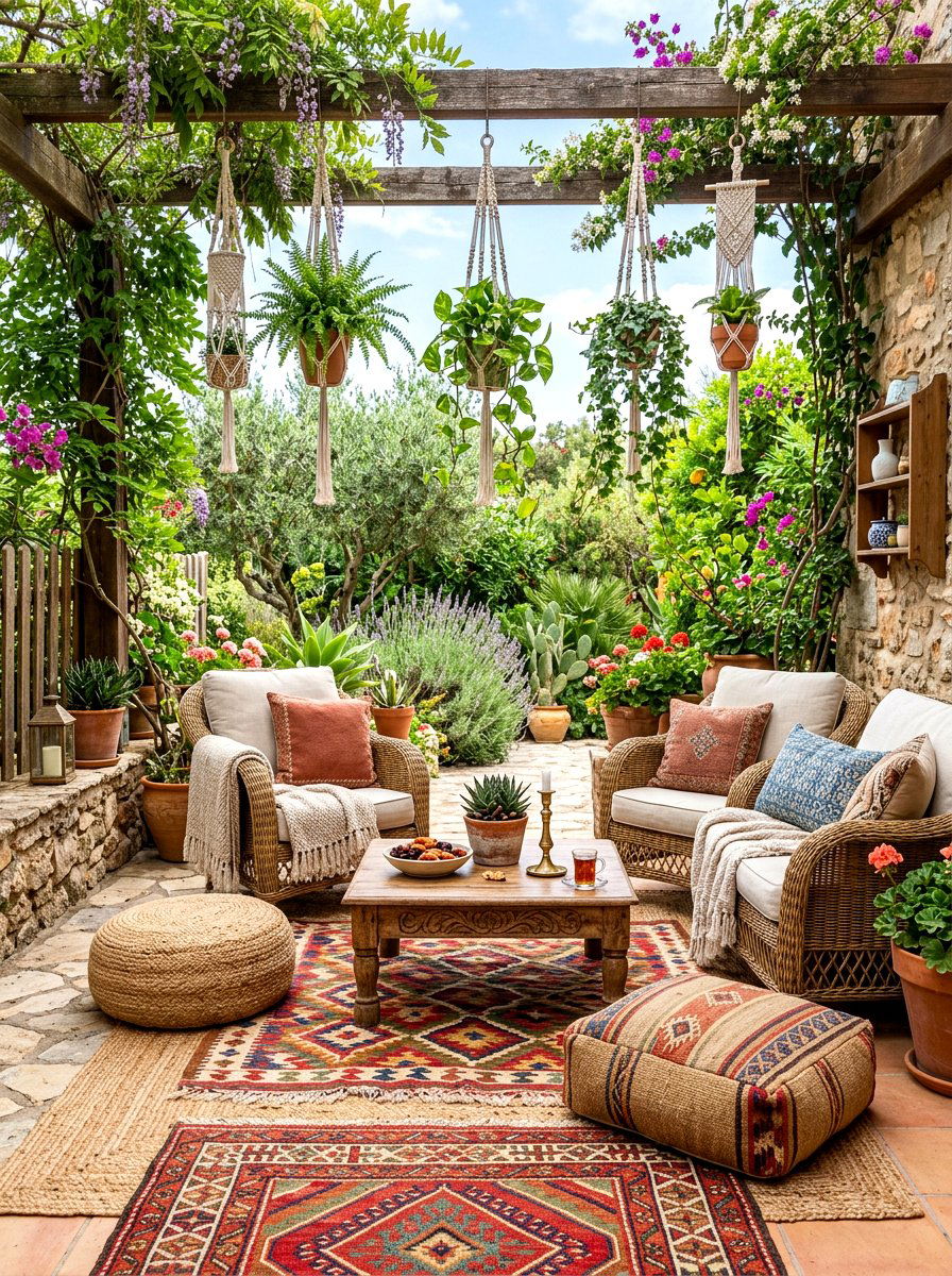 Boho Patio - 30 al fresco dining ideas