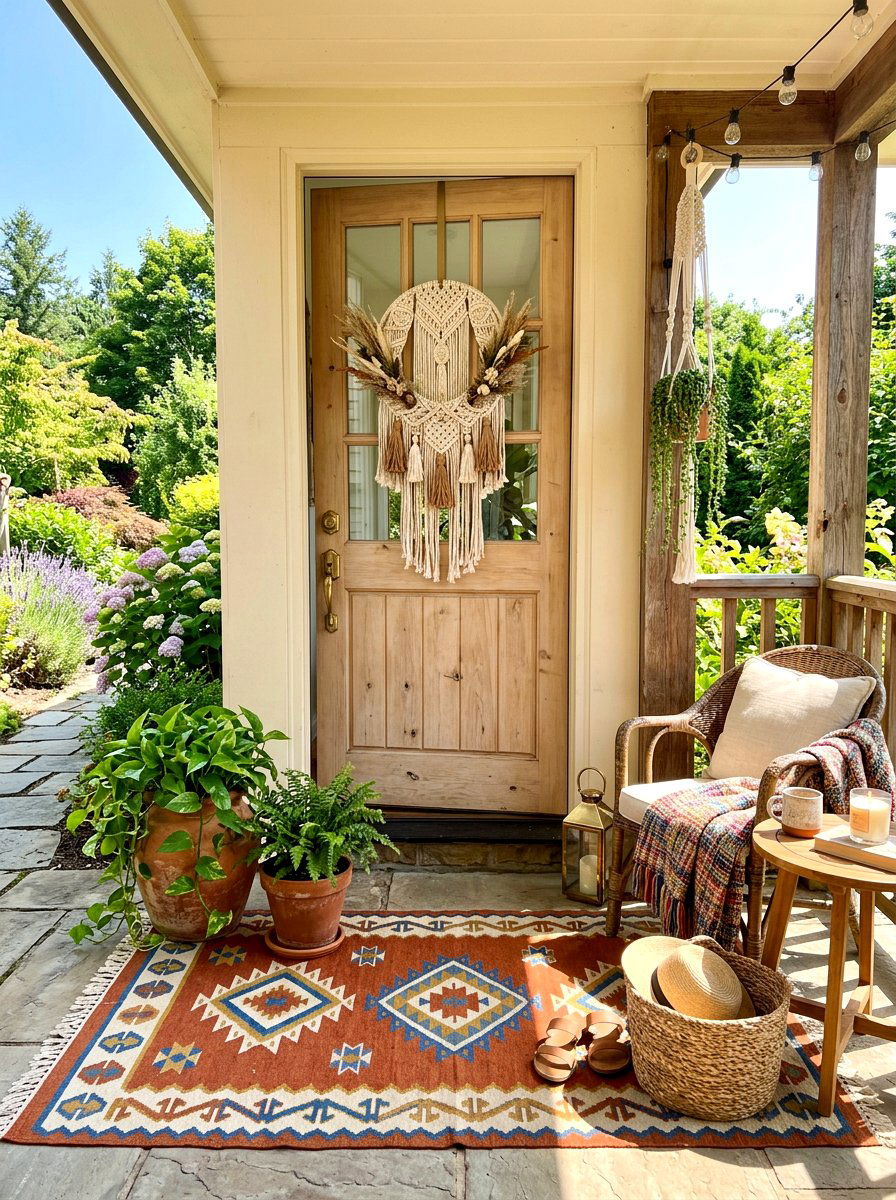 Boho Porch Decor - 30 front door decor ideas