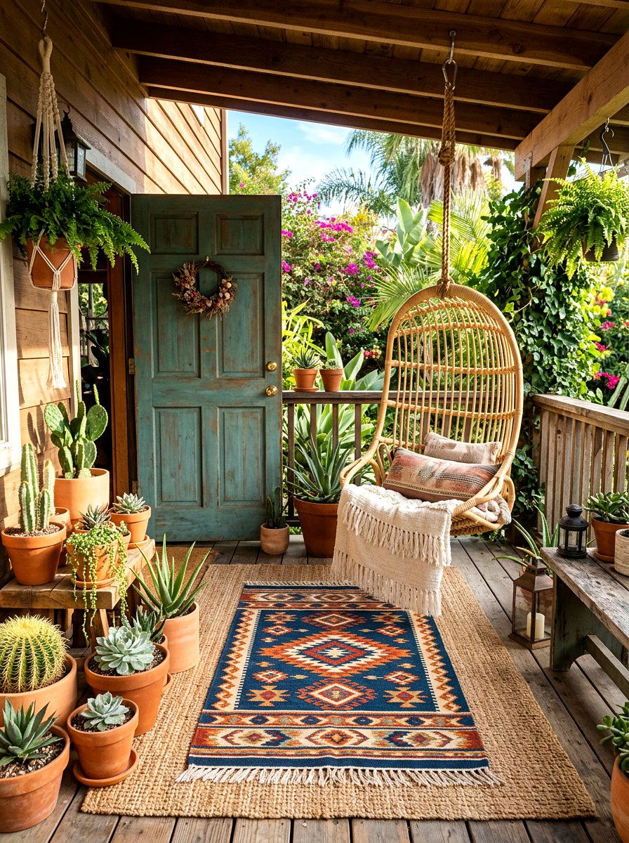 Boho Porch Decor - 30 porch entry ideas