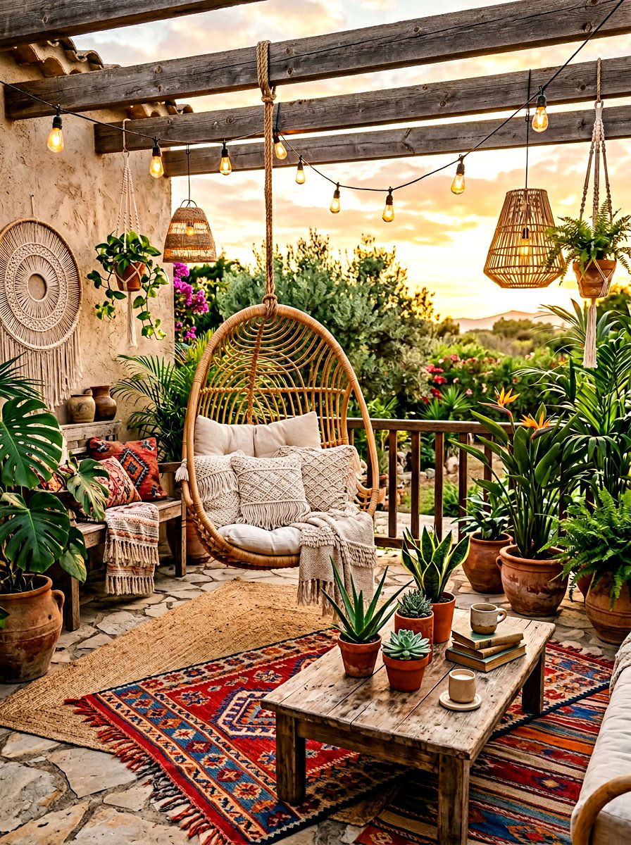 Boho Porch Furniture - 30 summer front porch ideas