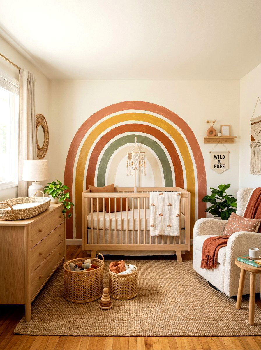 Boho Rainbow Nursery - 30 rainbow nursery ideas