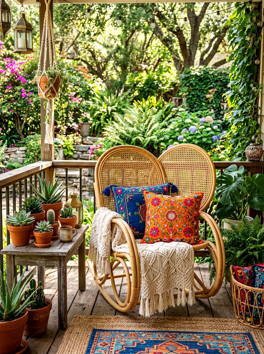 Boho Rocking Chair Porch - 30 rocking chair porch styling ideas