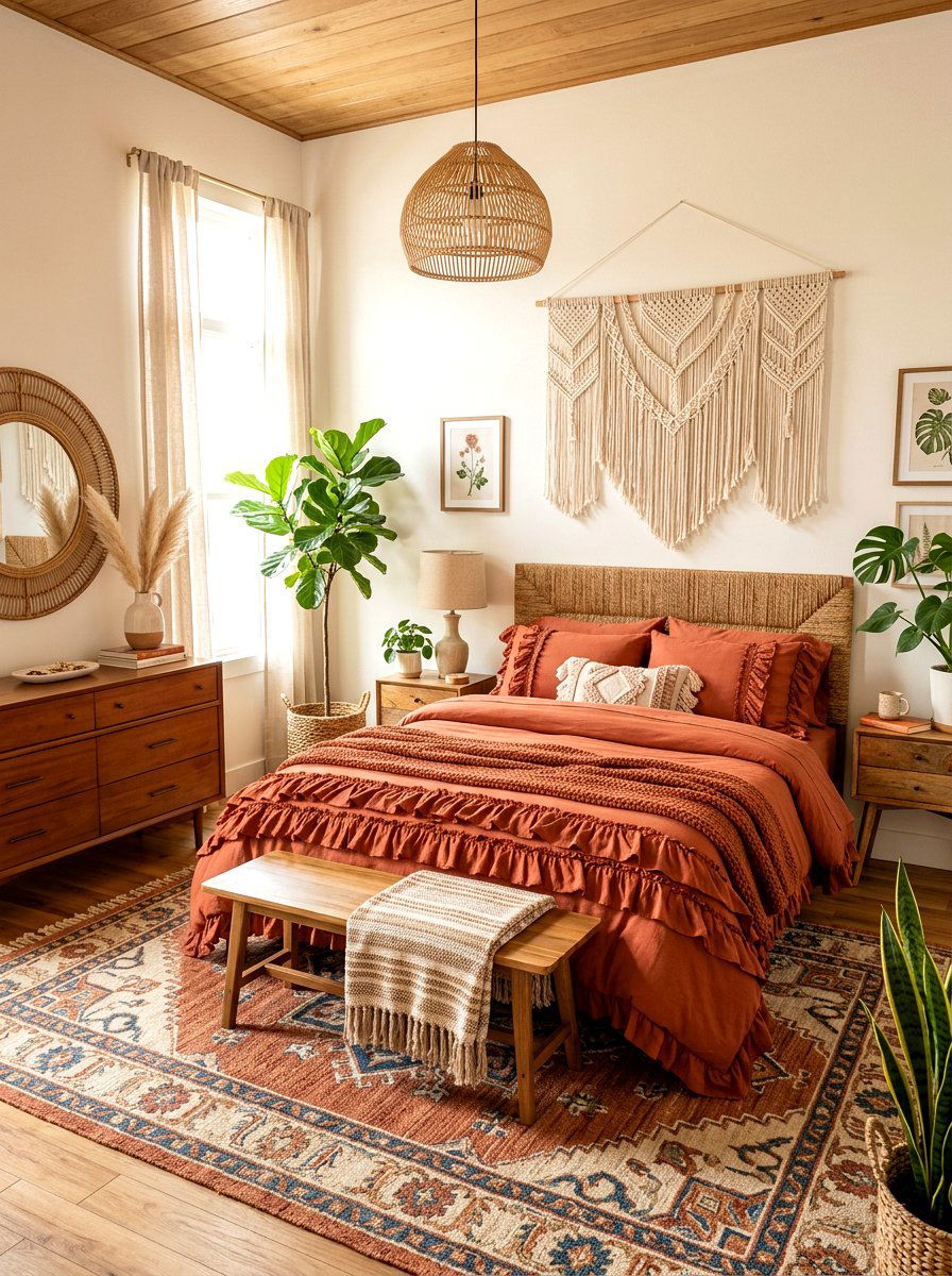 Boho Ruffle Bedroom Inspiration - 30 romantic ruffle bedroom ideas
