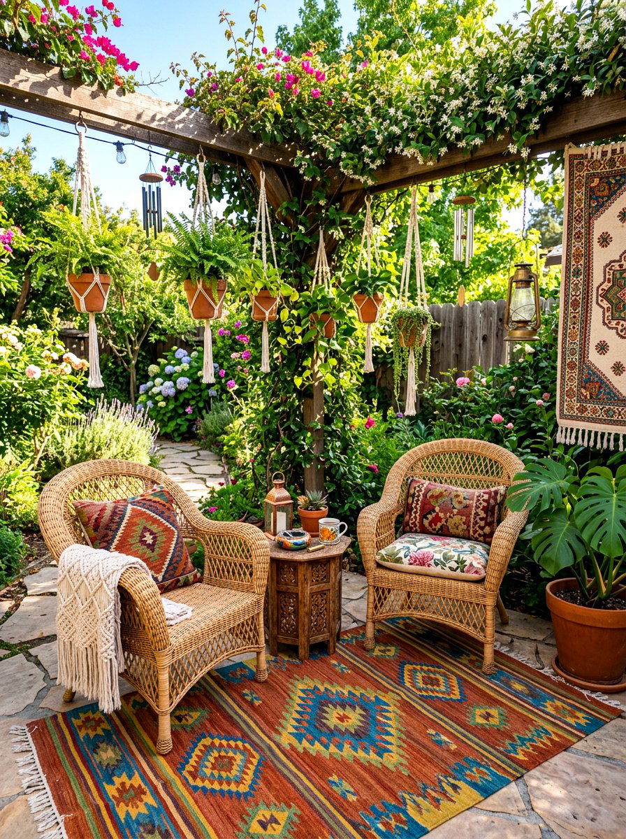 Boho Smoker Corner - 30 smoker patio corner ideas