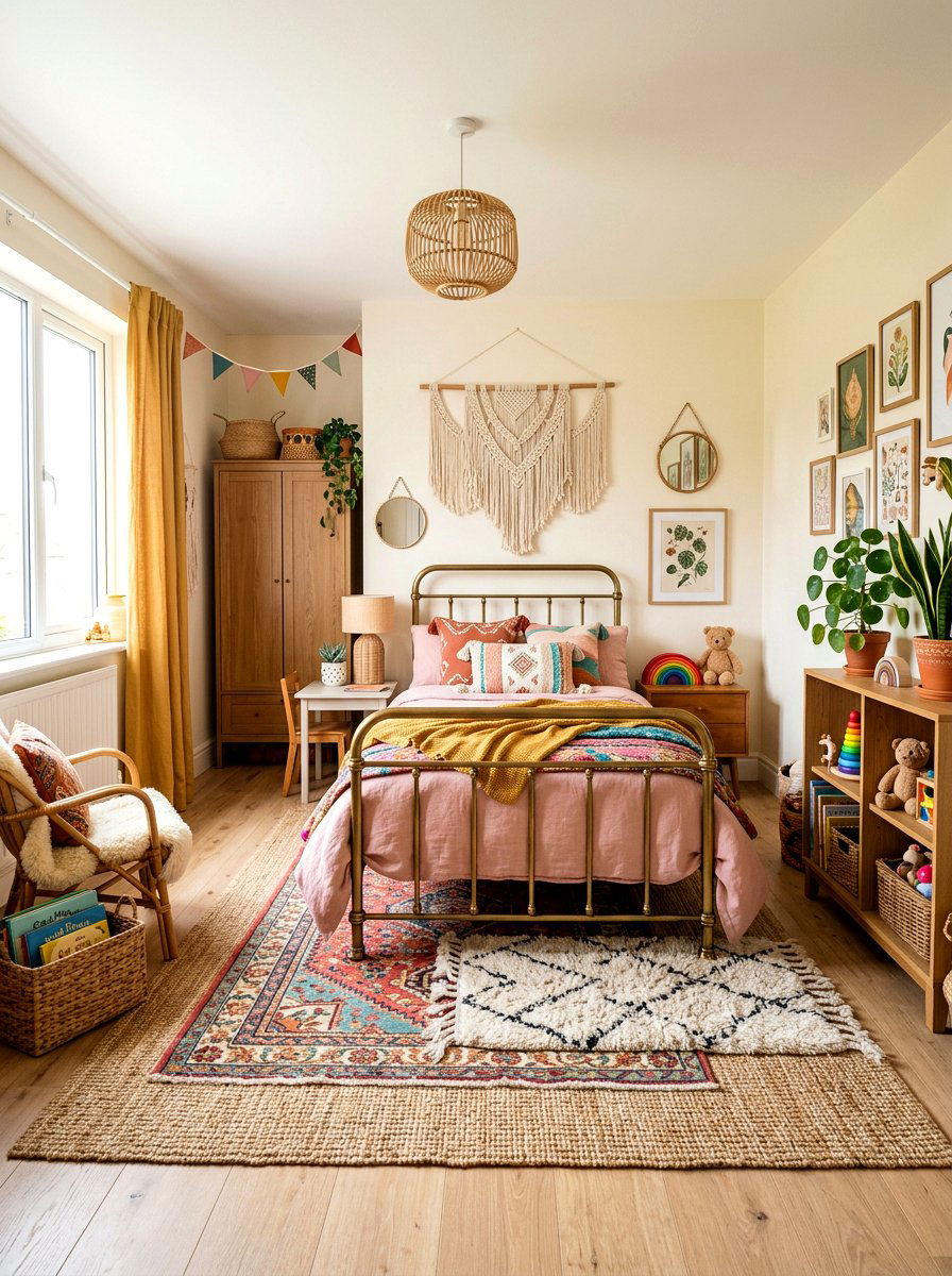 Boho Style Kids Room - 30 kids room ideas
