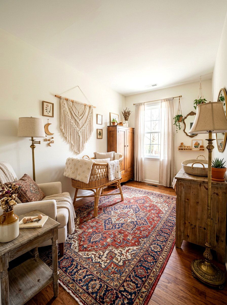 Boho Vintage Nursery - 30 vintage baby room ideas