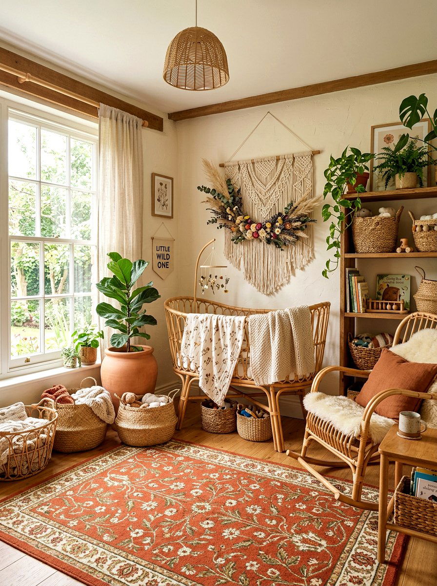 Boho Wildflower Theme - 30 floral nursery ideas