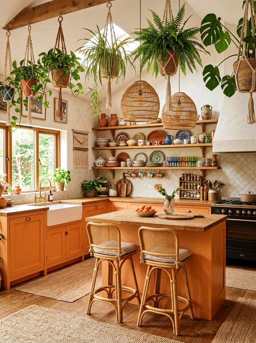 Boho apricot kitchen - 30 apricot kitchen ideas