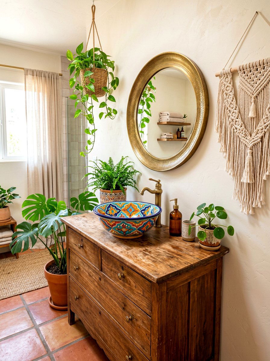 Boho bathroom vessel sink style - 30 vessel sink bathroom ideas