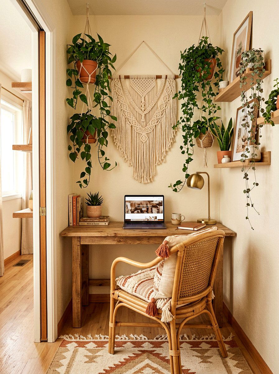 Boho closet office - 30 closet office ideas