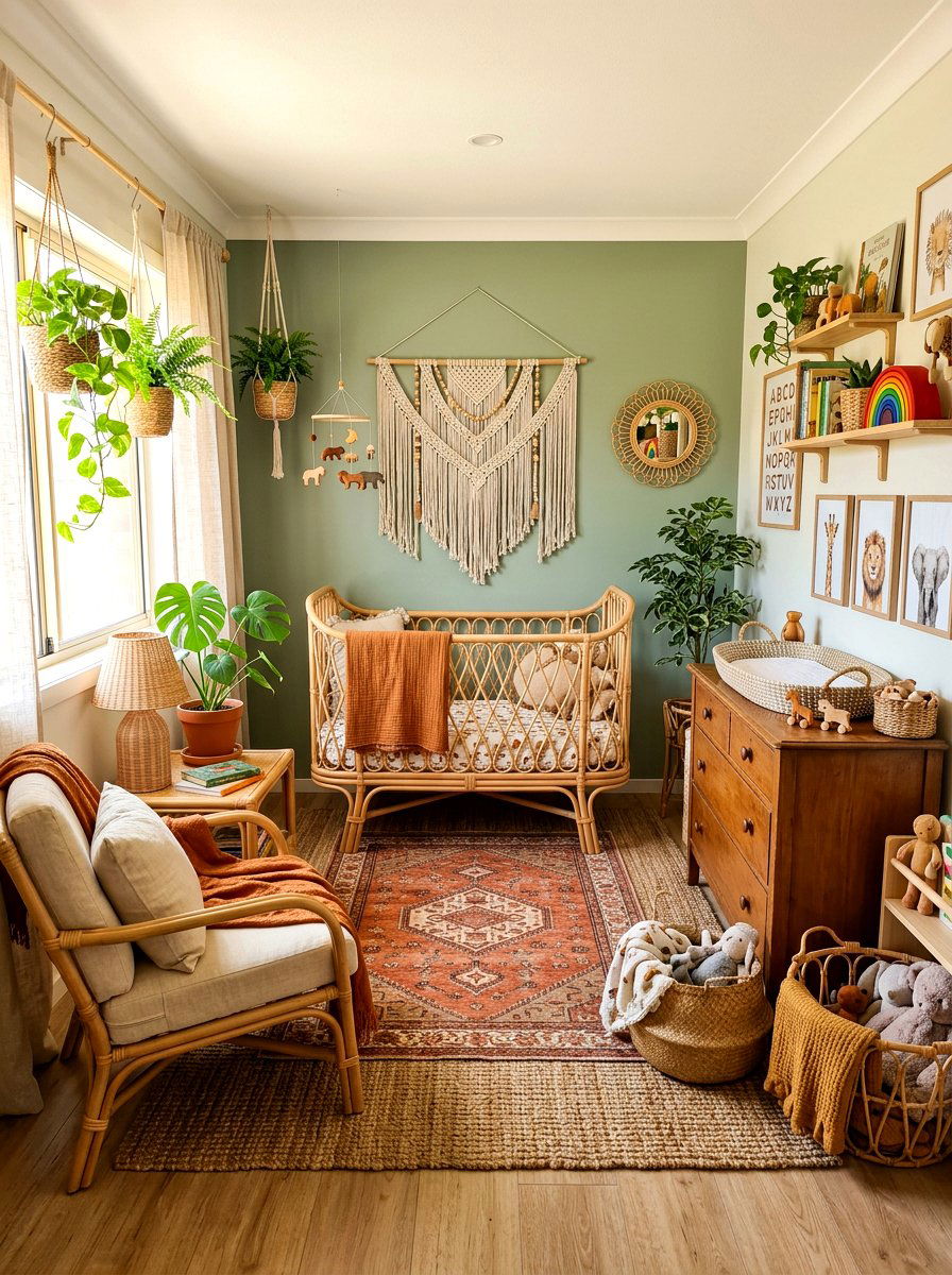 Boho safari nursery - 30 safari nursery ideas