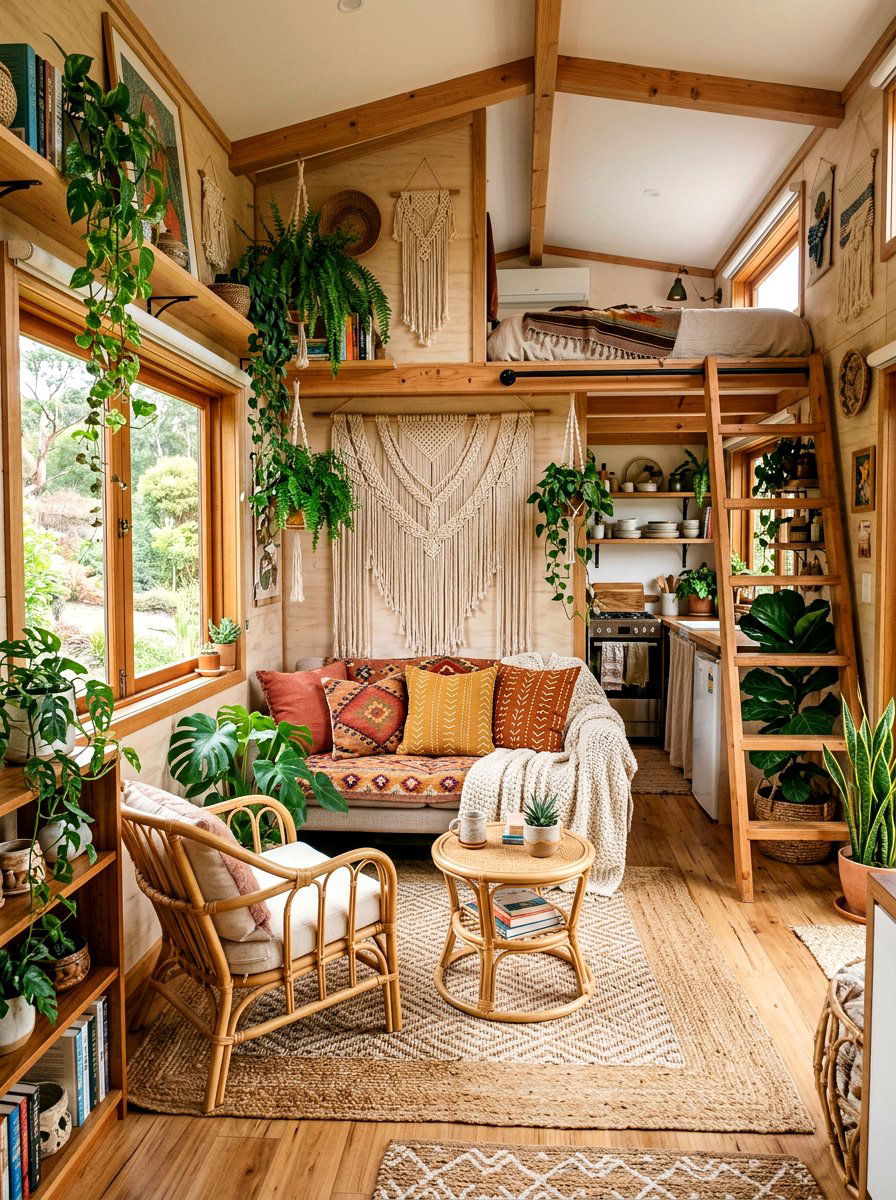 Boho tiny house - 30 tiny house ideas