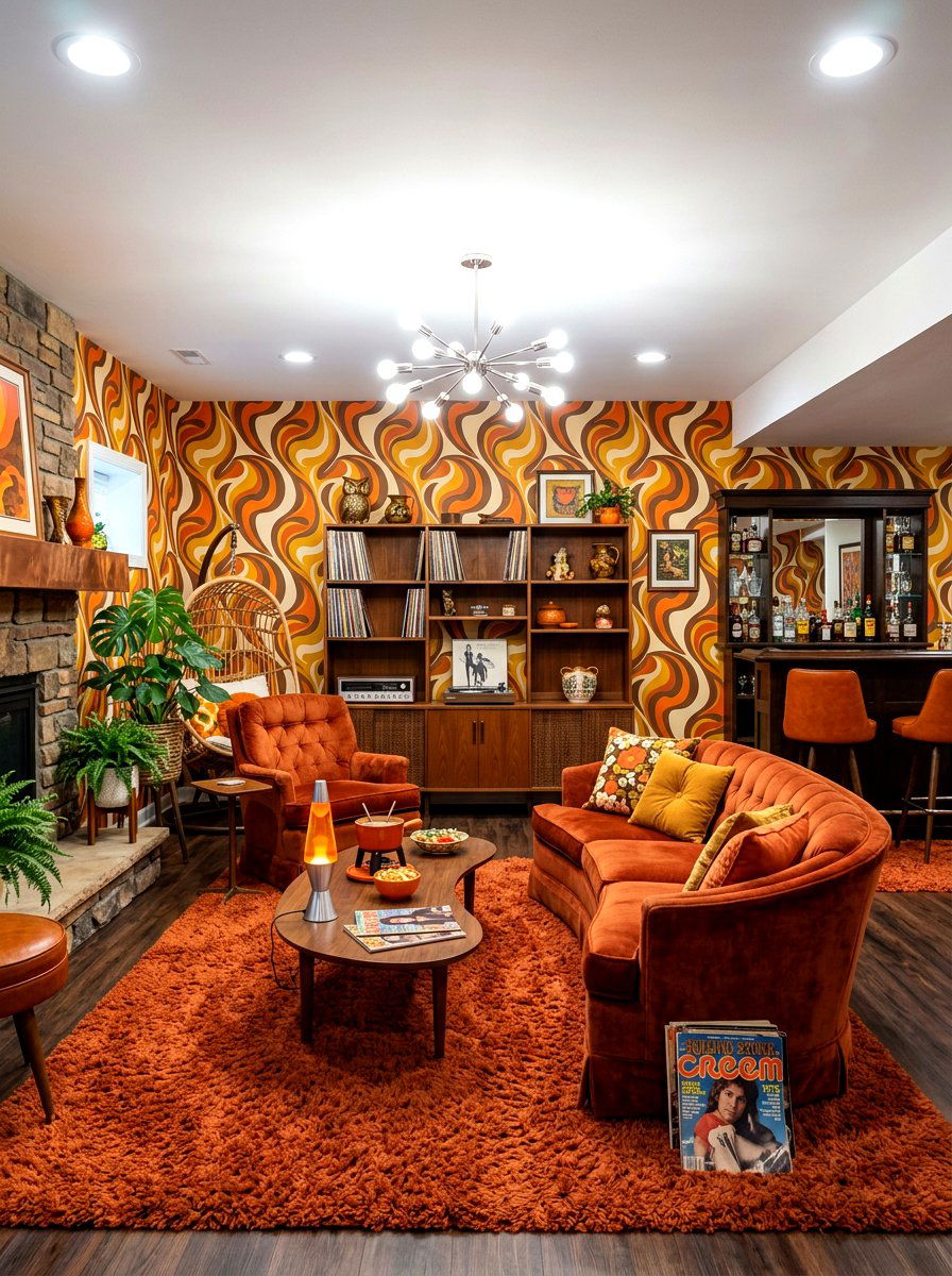 Bold 70s Retro Wallpaper - 30 patterned wallpaper ideas