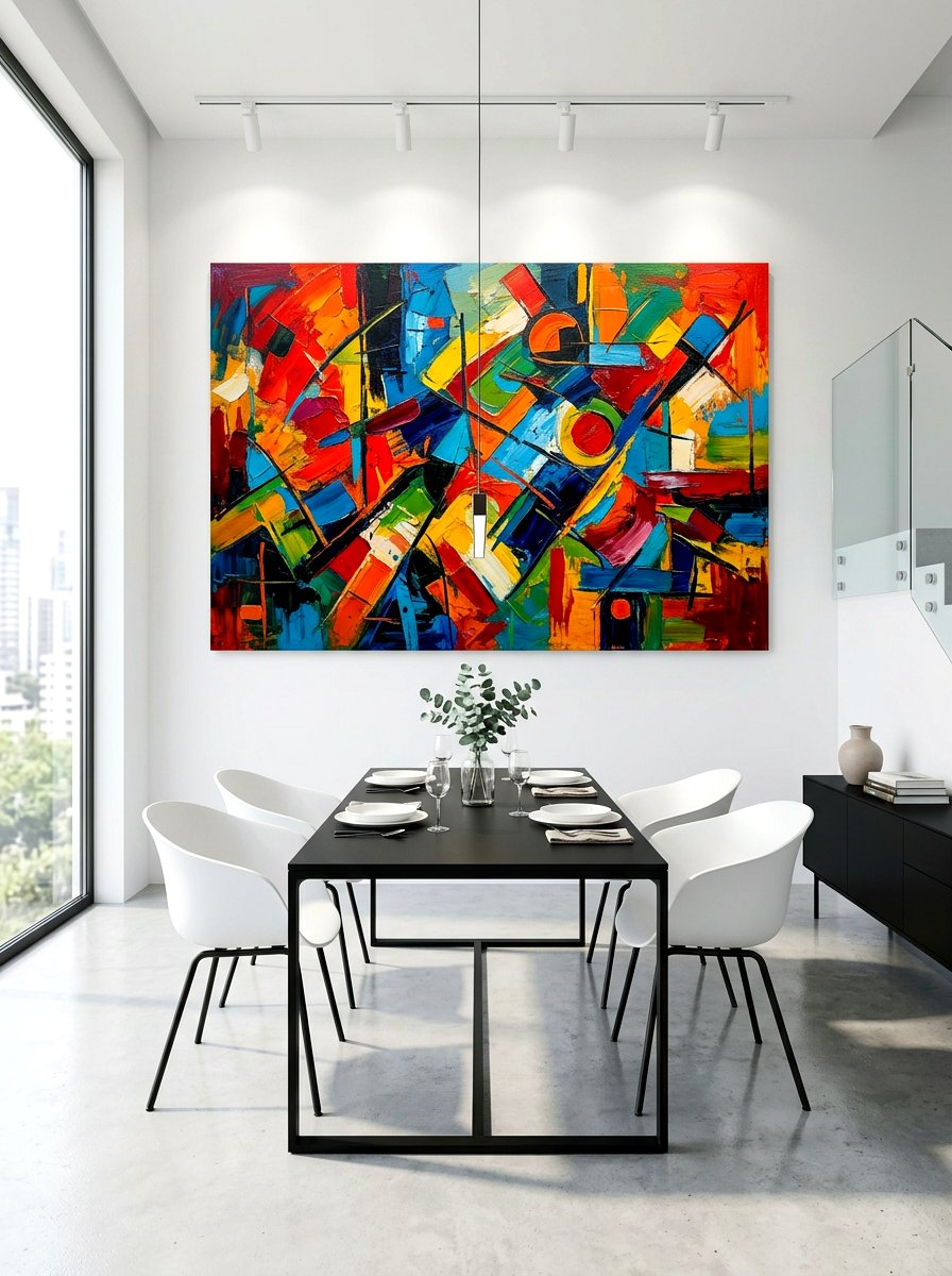 Bold Abstract Art - 30 editorial apartment decor ideas