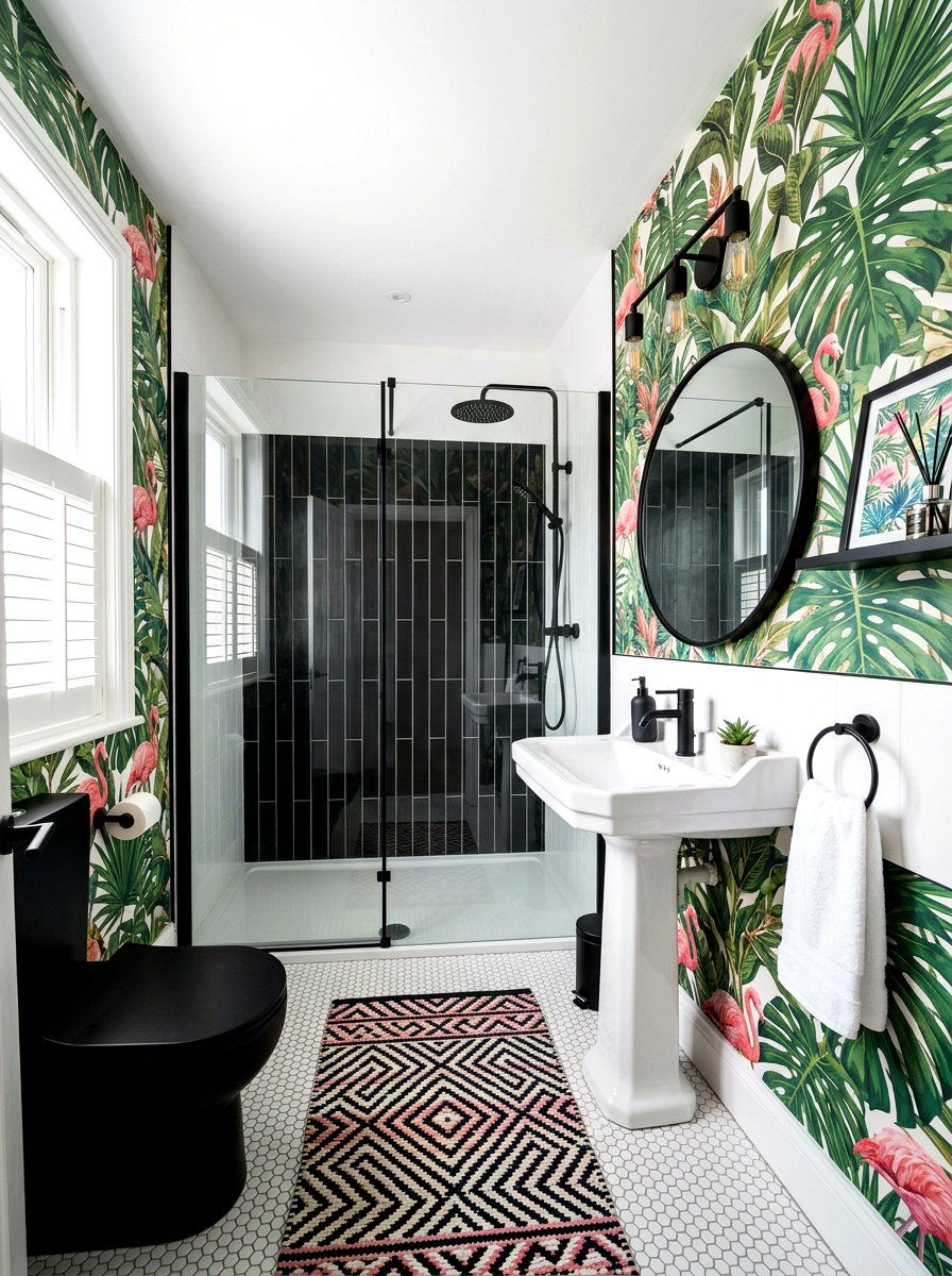 Bold Bathroom - 30 playful apartment decor ideas