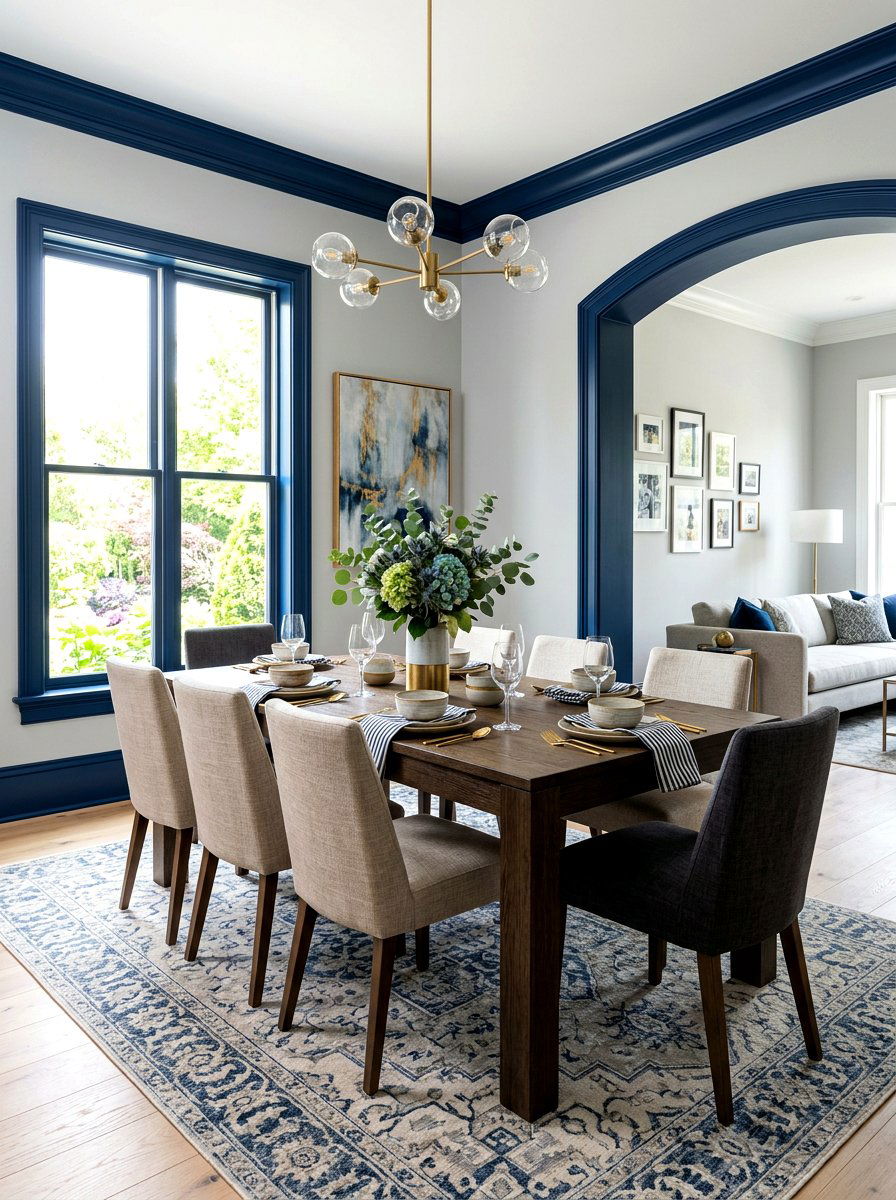 Bold Color Baseboard - 30 baseboard trim ideas