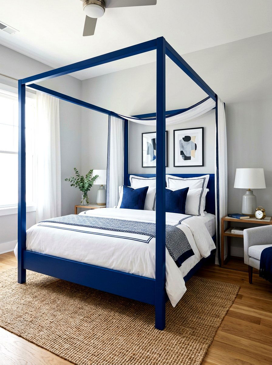 Bold Color Canopy Bed - 30 statement canopy bed bedroom ideas