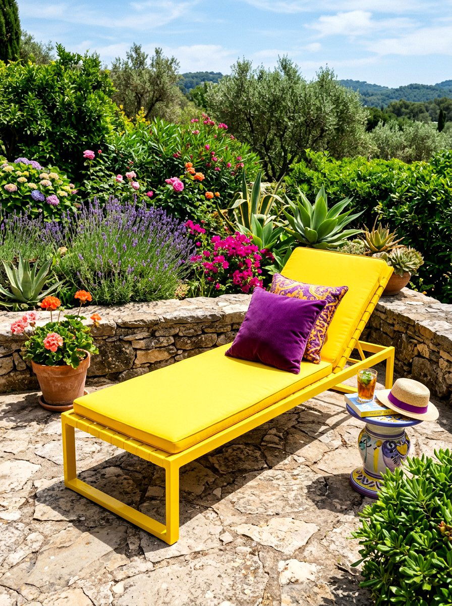 Bold Colored Patio Lounger - 30 chaise lounge patio ideas
