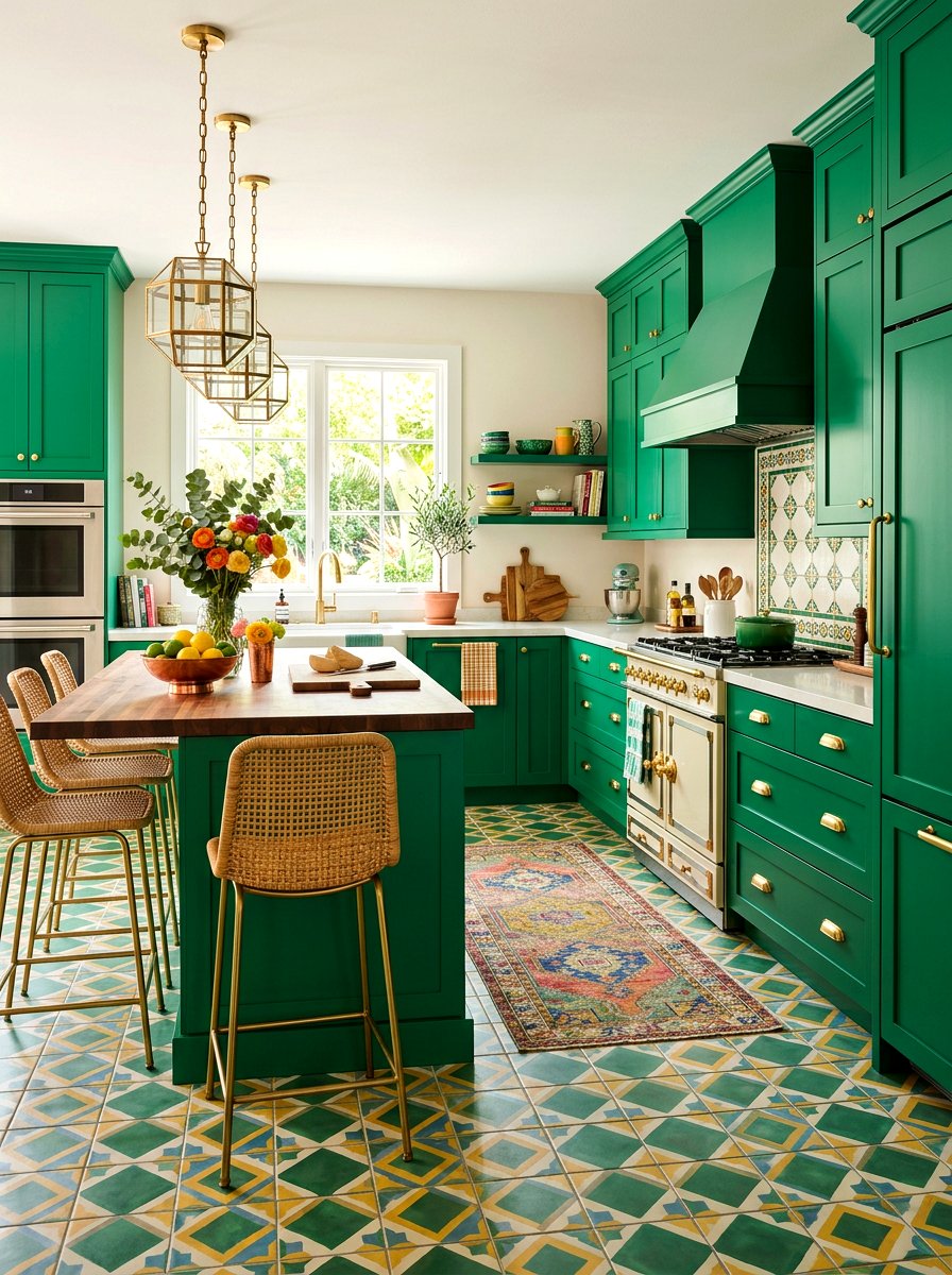 Bold Colorful Kitchen - 30 collected kitchen aesthetic ideas