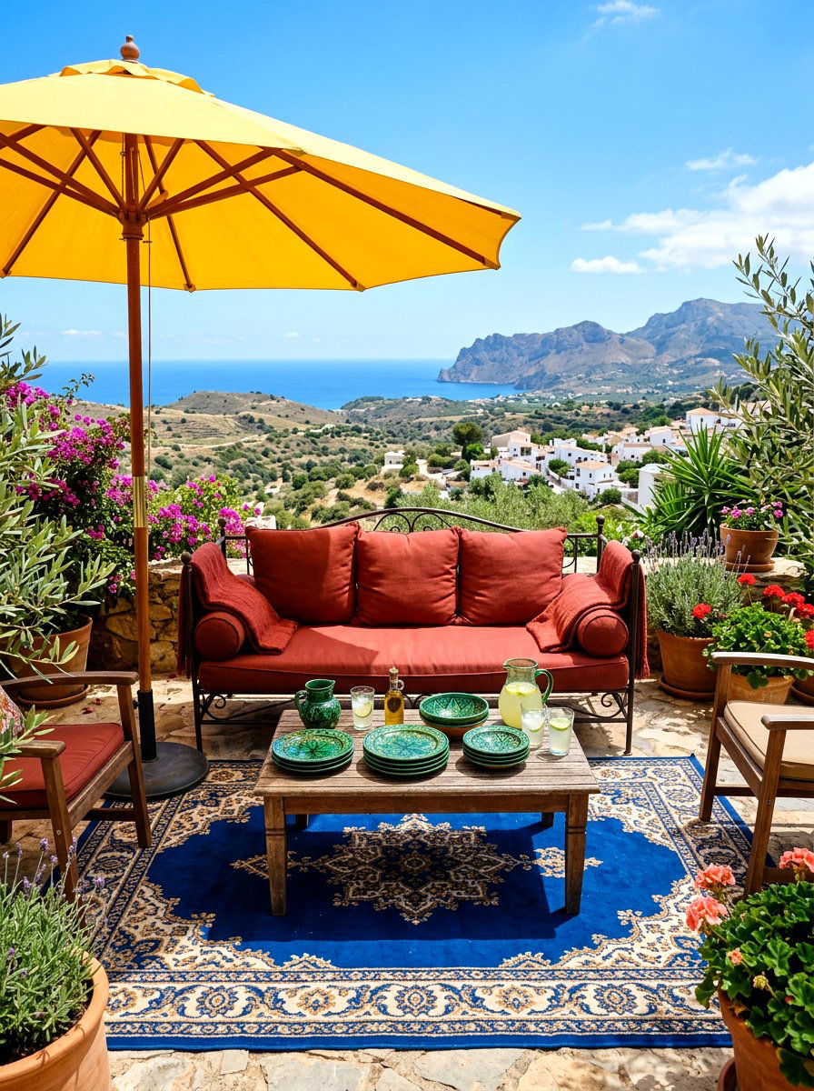 Bold Colors Decor - 30 outdoor dining area ideas