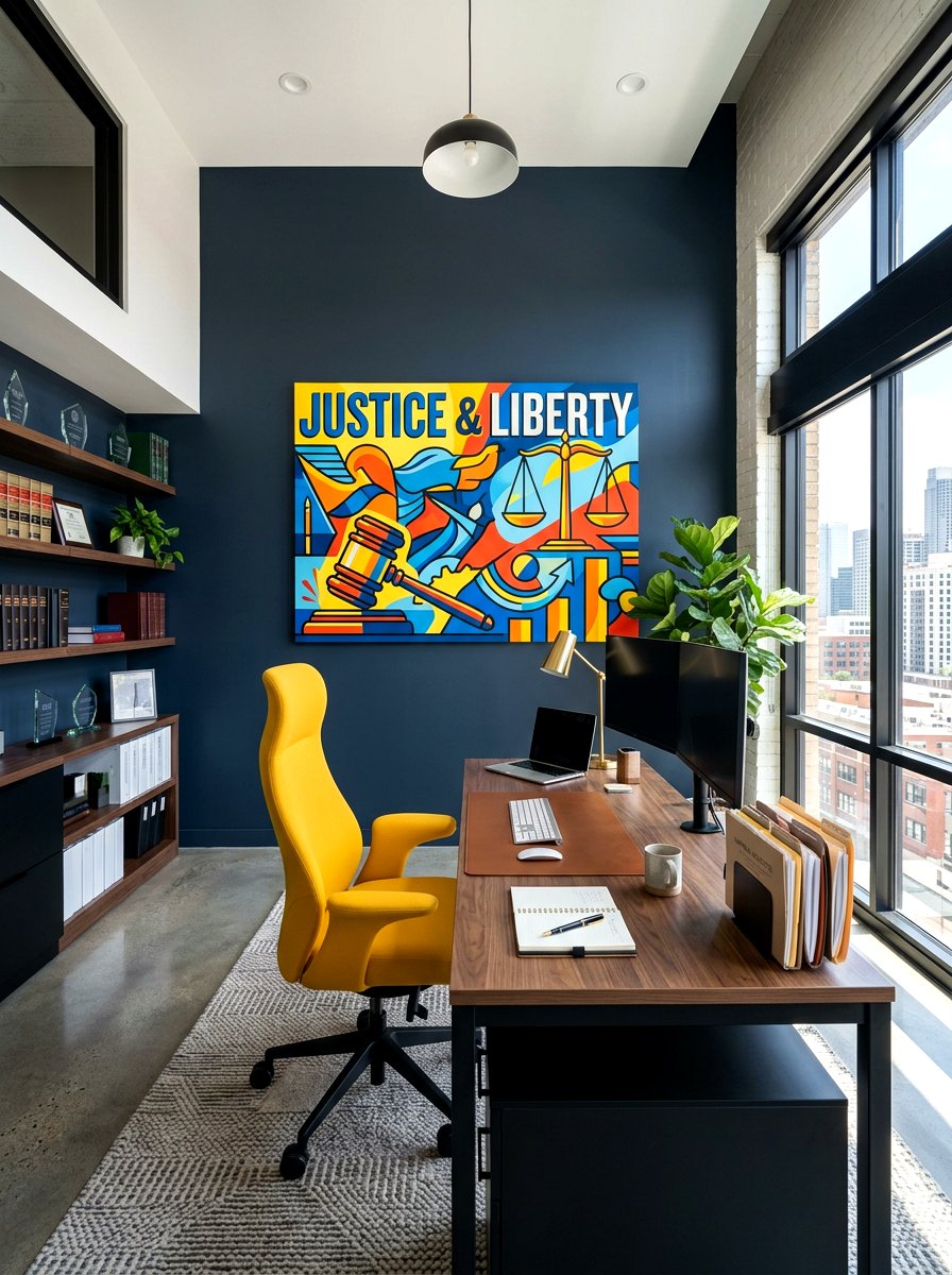Bold Legal Workspace - 30 attorney office ideas