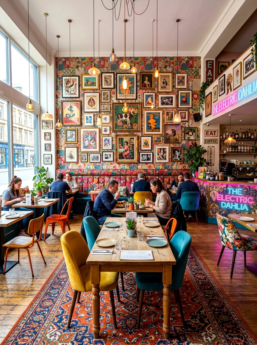 Bold Maximalist Diner - 30 at home cafe dining ideas