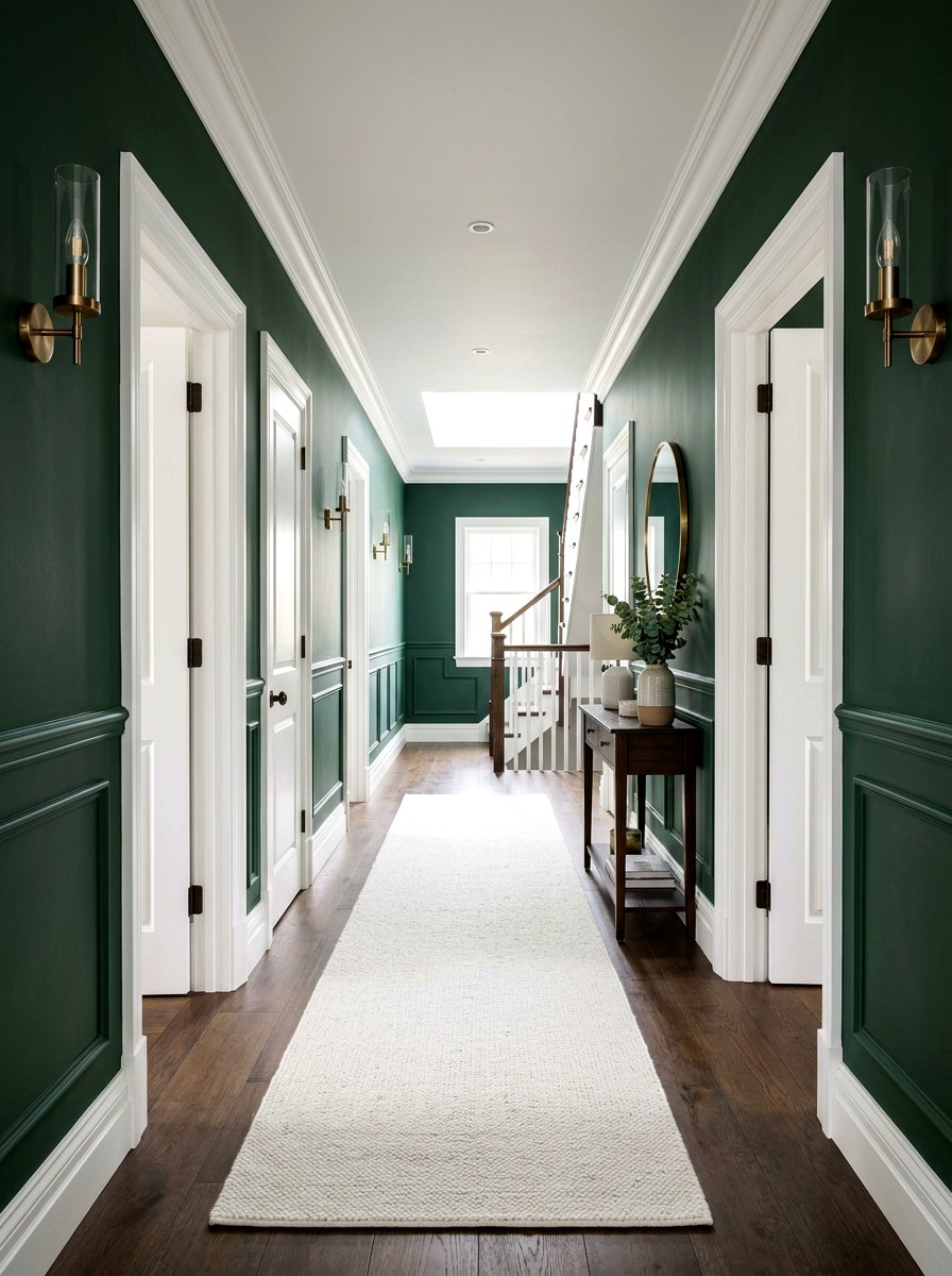 Bold Paint Color - 30 hallway decor ideas