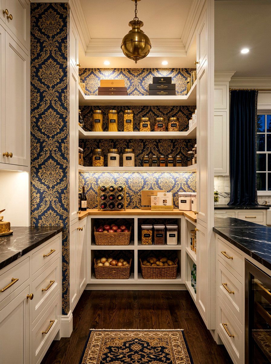 Bold Pantry Wallpaper - 30 pantry wallpaper ideas