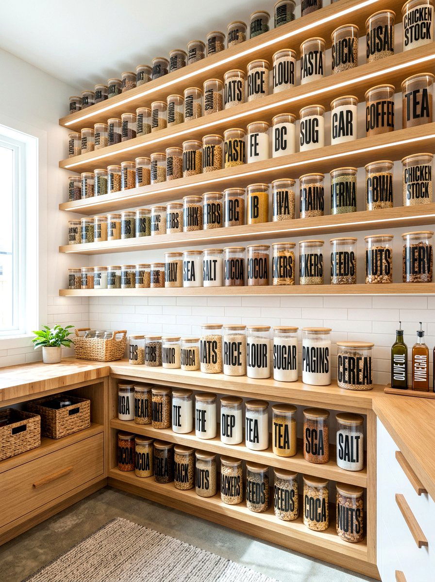 Bold Typography Pantry Label - 30 label system pantry ideas