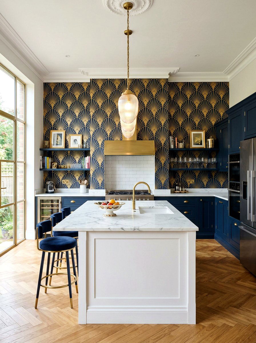 Bold kitchen wallpaper - 30 neo deco kitchen ideas