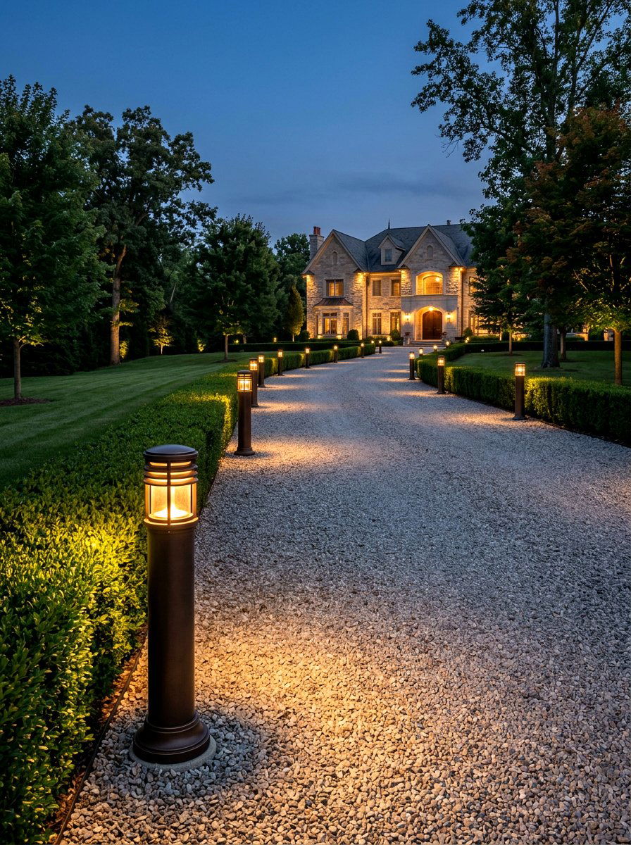 Bollard Light For Driveway - 30 moody outdoor lighting ideas