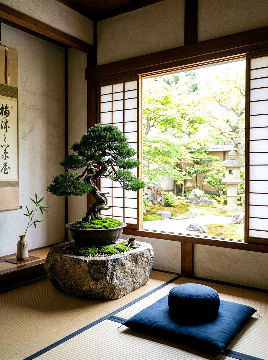 Bonsai Tree Window - 30 windowsill garden ideas