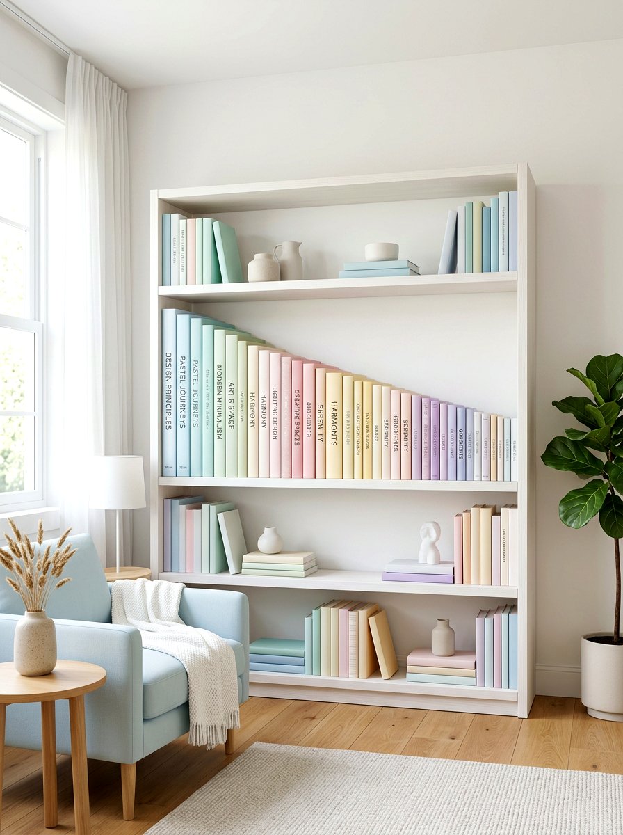 Book Height Graduation Layout - 30 organizing a bookshelf ideas