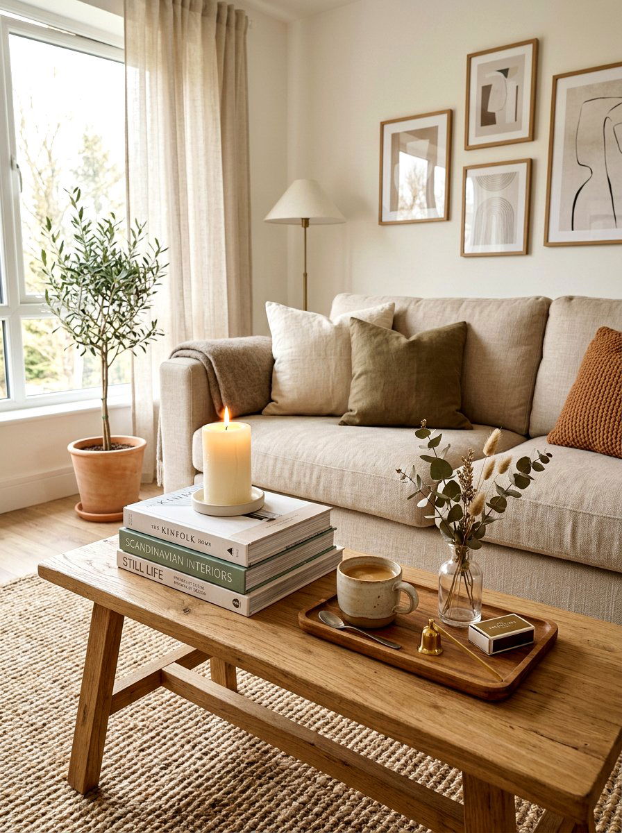 Book Stack With Candle - 30 stacked books decor ideas