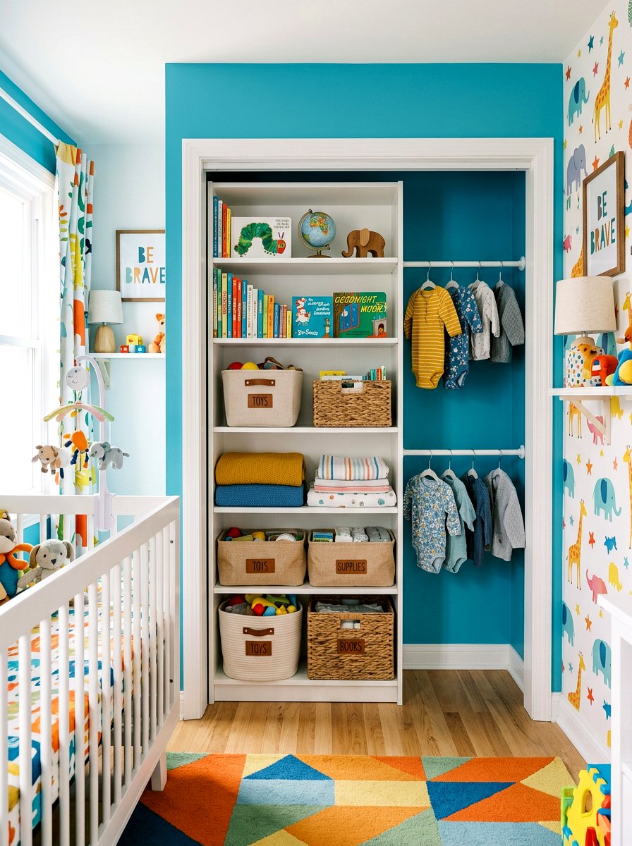 Bookcase Closet Conversion - 30 nursery closet ideas