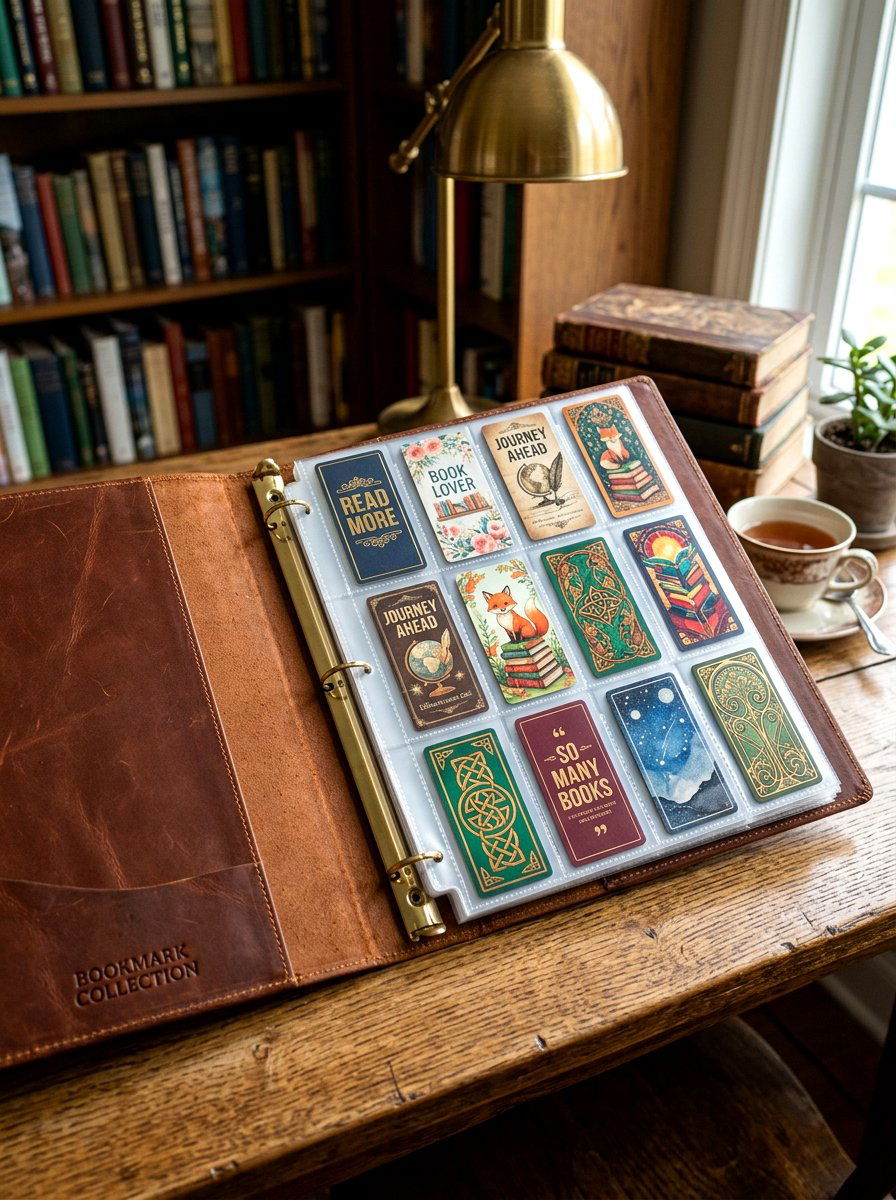 Bookmark binder sleeves - 30 bookmark display ideas