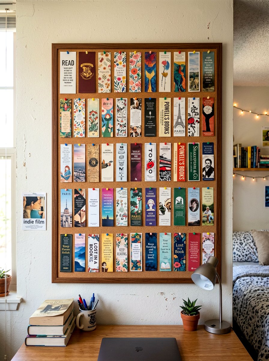 Bookmark cork board - 30 bookmark display ideas