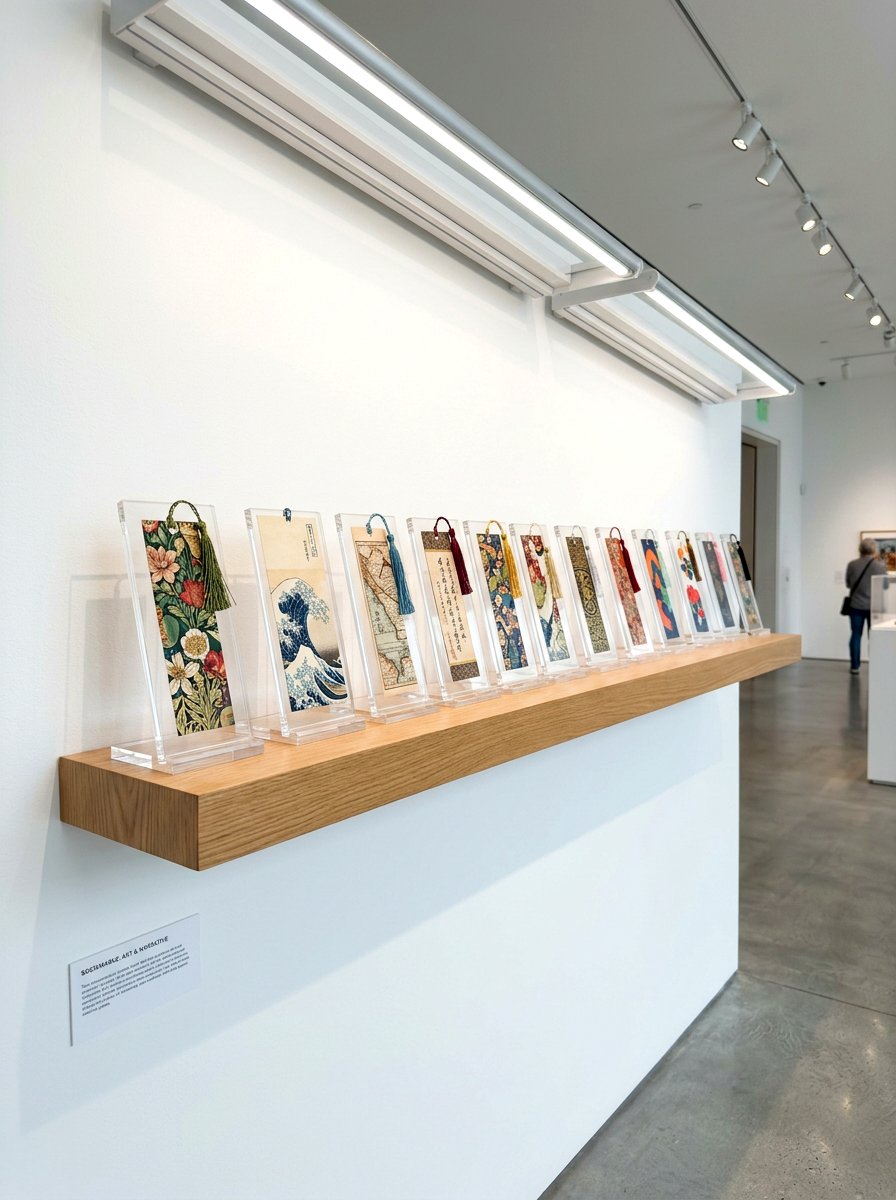 Bookmark museum mount - 30 bookmark display ideas