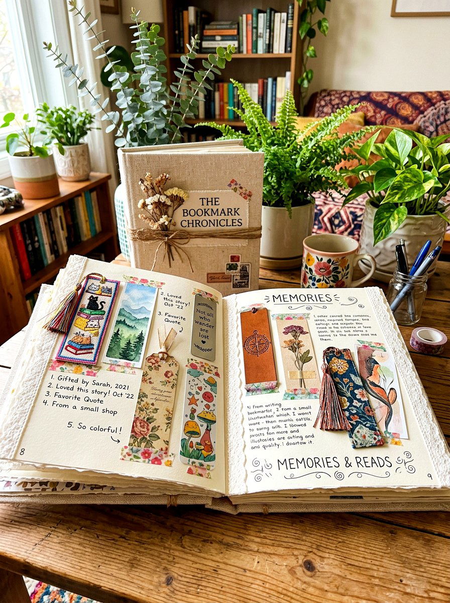 Bookmark scrapbook album - 30 bookmark display ideas