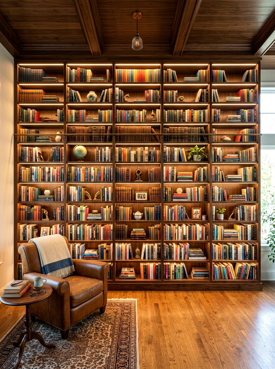 Bookshelf Accent Light - 30 no overhead light apartment ideas