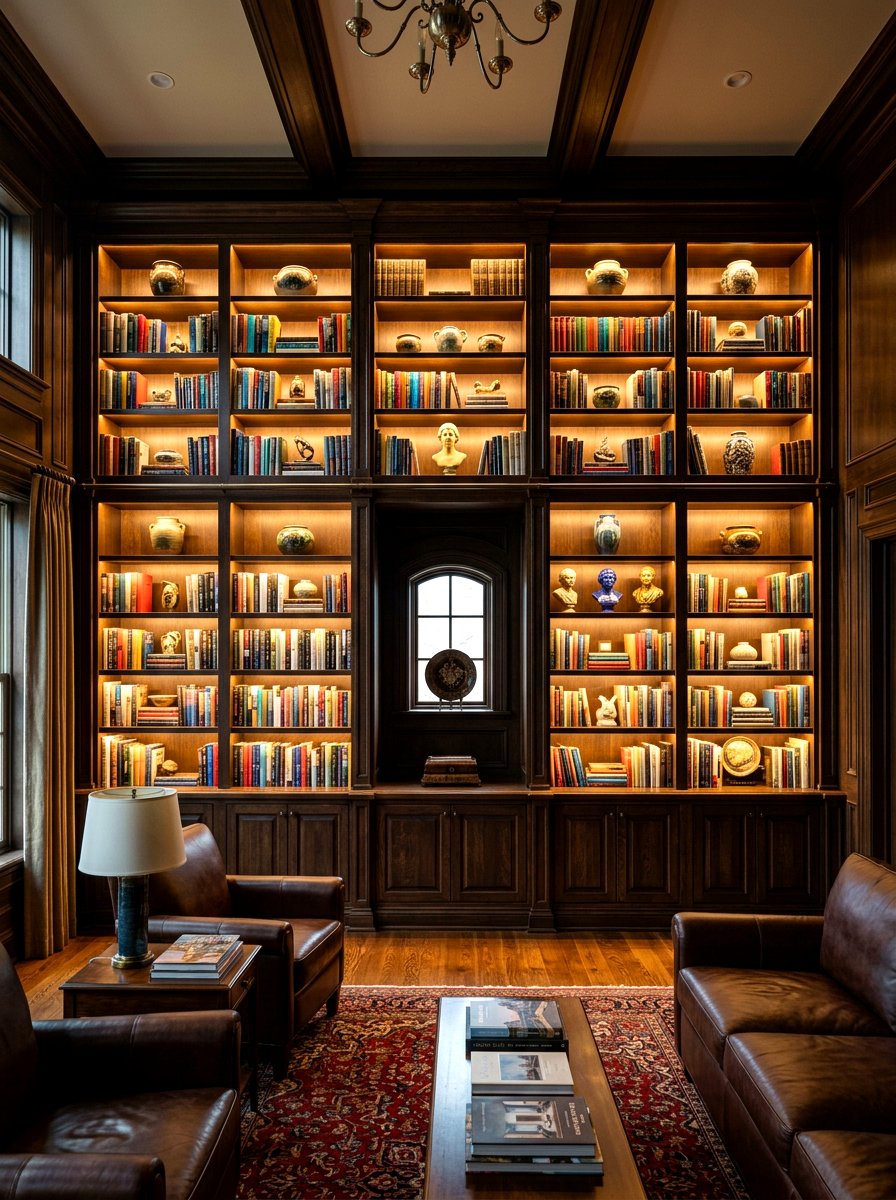 Bookshelf Interior Light - 30 no overhead light living room ideas