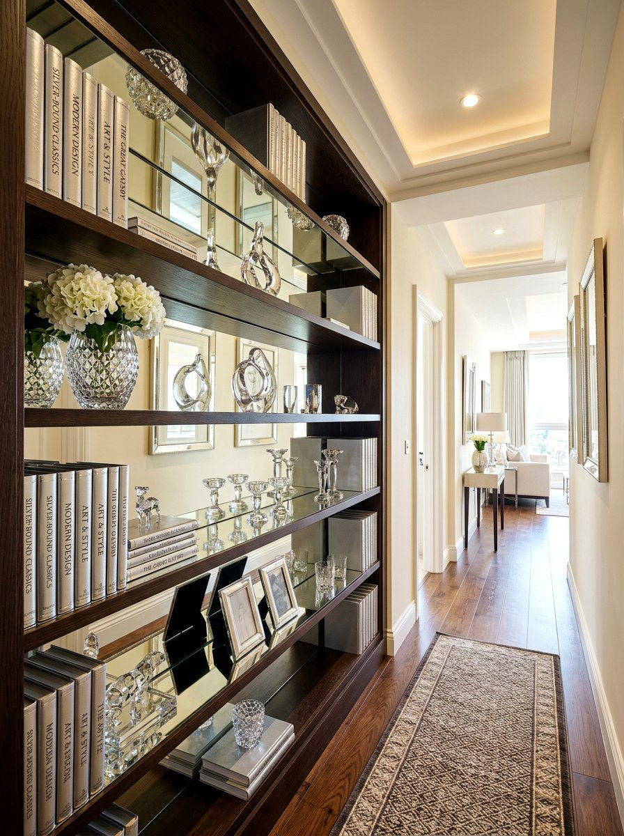 Bookshelf Mirror Backing - 30 aesthetic bookshelf styling apartment ideas