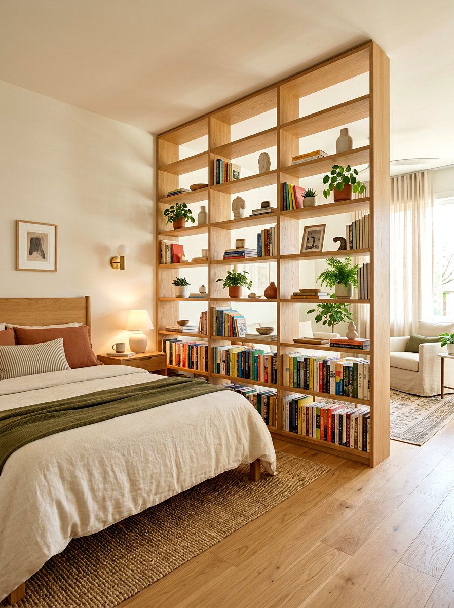 Bookshelf Room Separator - 30 semi open floor plan ideas